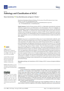 Pathology and Classification of SCLC