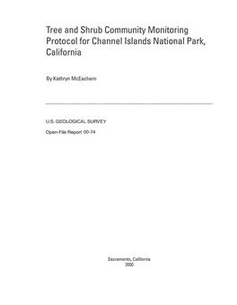 Tree and Shrub Community Monitoring Protocol for Channel Islands National Park, California