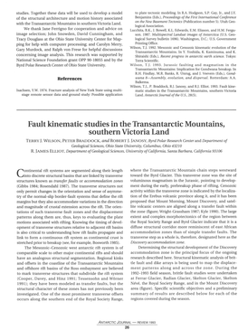 Fault Kinematic Studies in the Transantarctic Mountains, Southern Victoria Land TERRY J