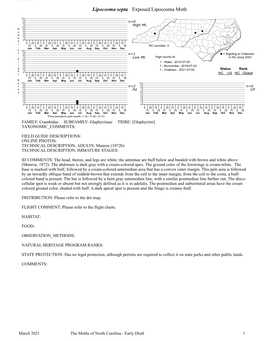 Moths of North Carolina - Early Draft 1