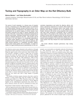 Tuning and Topography in an Odor Map on the Rat Olfactory Bulb