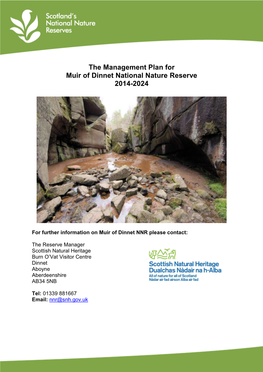 The Management Plan for Muir of Dinnet National Nature Reserve 2014-2024