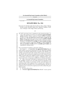 SENATE BILL No. 334