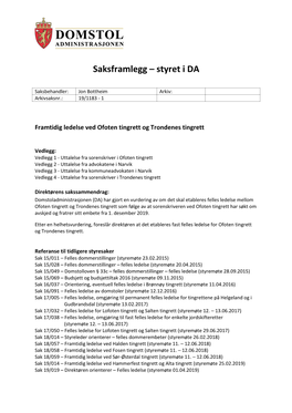 Framtidig Ledelse Ved Ofoten Tingrett Og Trondenes Tingrett