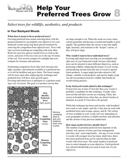 Help Your Preferred Trees Grow 8 Select Trees for Wildlife, Aesthetics, and Products