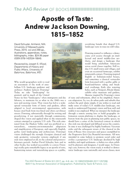 Andrew Jackson Downing, 1815–1852