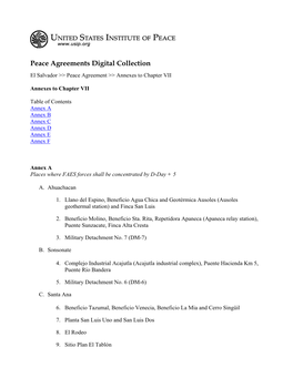 Peace Agreements Digital Collection El Salvador >> Peace Agreement >> Annexes to Chapter VII