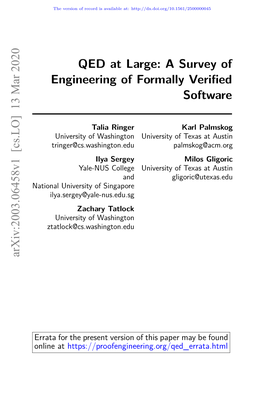 A Survey of Engineering of Formally Verified Software