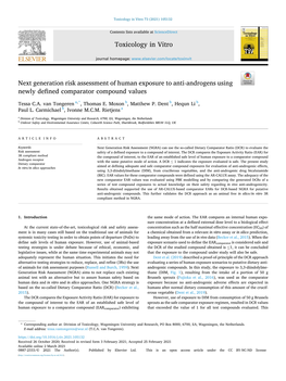 Next Generation Risk Assessment of Human Exposure to Anti-Androgens Using Newly Defined Comparator Compound Values