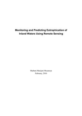 Monitoring and Predicting Eutrophication of Inland Waters Using Remote Sensing