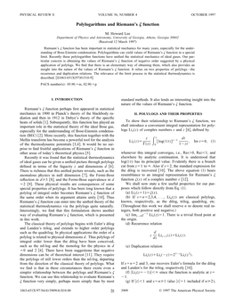 Polylogarithms and Riemann's Function