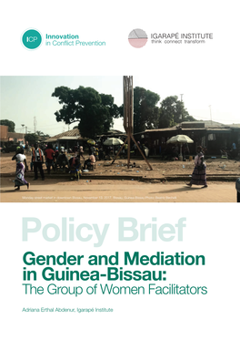 Gender and Mediation in Guinea-Bissau: the Group of Women Facilitators