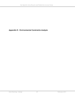 Appendix D – Environmental Constraints Analysis