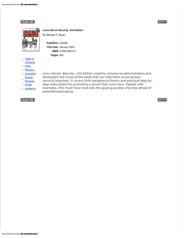 Linux Server Security, 2Nd Edition Expertly Conveys to Administrators