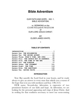 James White – Bible Adventism.Pdf