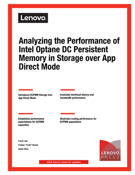 Analyzing the Performance of Intel Optane DC Persistent Memory in Storage Over App Direct Mode