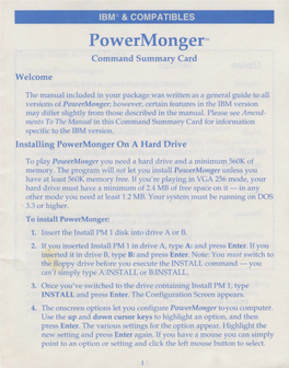 Powermonger-Refcard