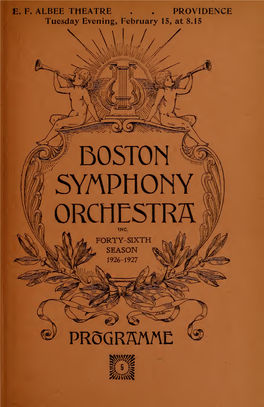 Boston Symphony Orchestra Concert Programs, Season 46,1926-1927, Trip