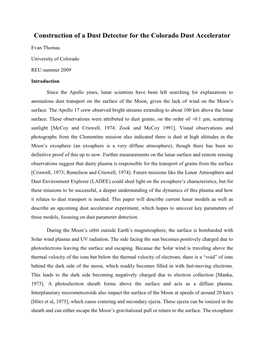 Construction of a Dust Detector for the Colorado Dust Accelerator