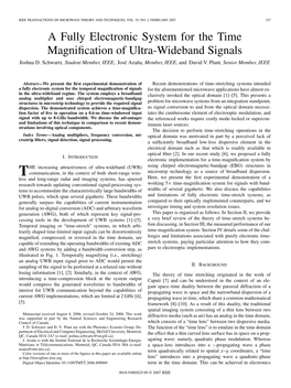 A Fully Electronic System for the Time Magnification of Ultra-Wideband