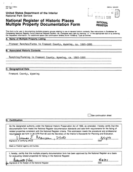 National Register of Historic Places Multiple Property Documentation Form REGISTER