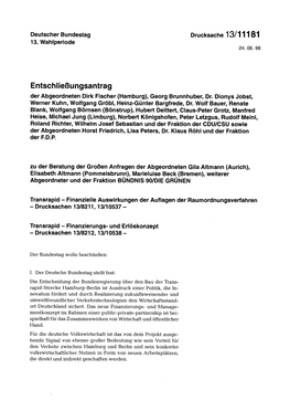 Entschließungsantrag Der Abgeordneten Dirk Fischer (Hamburg), Georg Brunnhuber, Dr