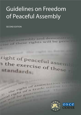 Guidelines on Freedom of Peaceful Assembly