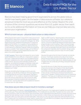 Data Erasure Faqs for the U.S. Public Sector