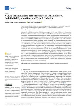 NLRP3 Inflammasome at the Interface of Inflammation, Endothelial