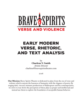 Early Modern Verse, Rhetoric, and Text Analysis