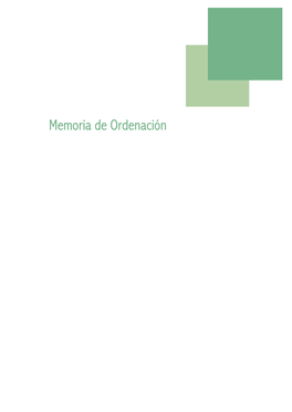 Memoria De Ordenación