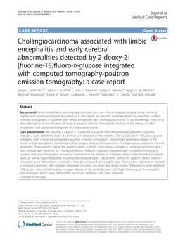 Cholangiocarcinoma Associated With