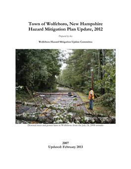 Town of Wolfeboro, New Hampshire Hazard Mitigation Plan Update, 2012