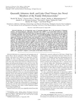 Quaranfil, Johnston Atoll, and Lake Chad Viruses Are Novel Members