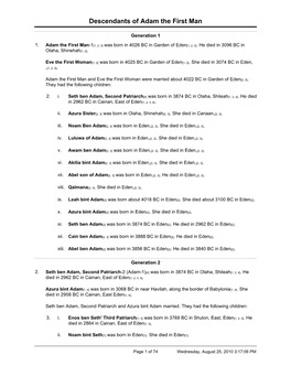 Register Report Descendants of Adam the First Man of Alfred Landon