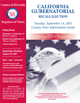 California Gubernatorial Recall Election