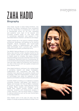 Zaha Hadid Profile