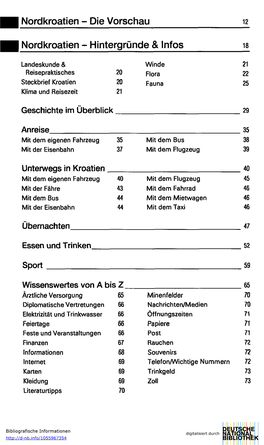 Die Vorschau Nordkroatien