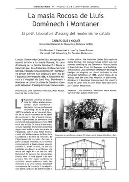 La Masia Rocosa De Lluís Domènech I Montaner