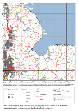 Map 15 Lincolnshire and the Wash, 100-Km Grid Square TF (Axis Numbers Are the Coordinates of the National Grid) © Crown Copyright