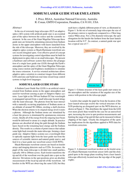 Sodium Laser Guide Star Emulation