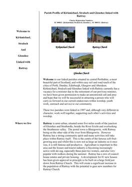 Parish Profile of Kirkmichael, Straloch and Glenshee Linked with Rattray