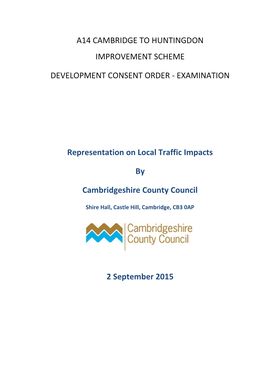 A14 Cambridge to Huntingdon Improvement Scheme