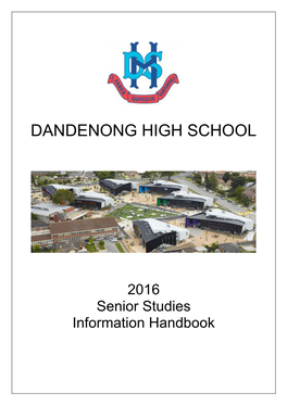 2016 Senior Studies Information Handbook