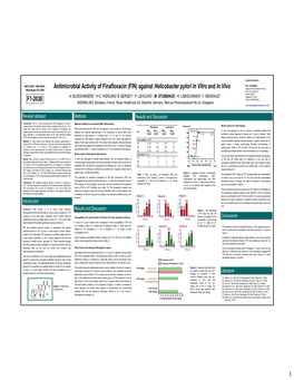 Against Helicobacter Pylori in Vitro and in Vivo Merlion Pharmaceuticals Pte Ltd, Washington DC 2008 05-01 the Capricorn, 1 2 1 1 3 3 1 Science Park 2, A