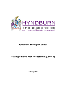 Hyndburn Borough Council Strategic Flood Risk Assessment (Level 1)