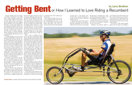 Or How I Learned to Love Riding a Recumbent