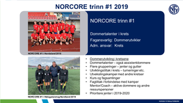 Presentasjon NORCORE #1 2019 Trinn 1