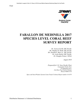 FDM 2017 Coral Species Reef Survey