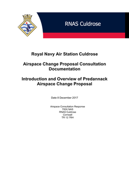 Royal Navy Air Station Culdrose Airspace Change